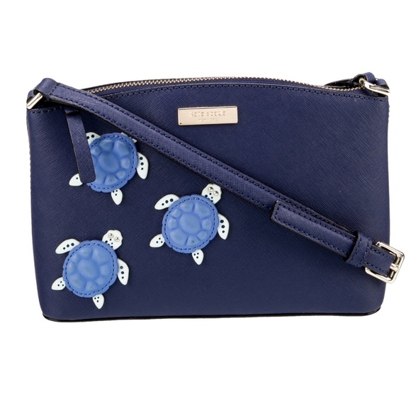 Kate Spade Under The Sea Millie Turtle Saffiano Leather Crossbody